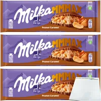 Milka Tafelschokolade Peanut-Caramel Großtafel 3er Pack 3x276g Tafel usy Block