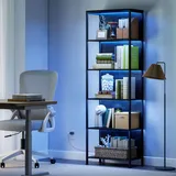 Homcom Bücherregal 60 x 30 x 179 cm Schwarz