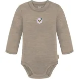 normani Outdoor Sports Baby Merino Langarmbody Tuai in Beige | Gr.: 62