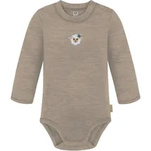 normani Outdoor Sports Baby Merino Langarmbody Tuai in Beige | Gr.: 62