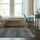 KADIMA DESIGN Strapazierfähiger Geometrischer Wohnzimmer-Teppich in Naturfarben - `Perran` Serie. Farbe: Blau, Textil, Gestreift, Rechteckig, 140x80 cm, | Kadima Design Teppich,