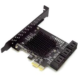 6 Port SATA PCI Express x1 Karte, Marvell 88SE9215 Chipsatz