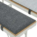 Dune Design Bierbankauflage 180 x 28 x 1 cm grau 2 St.