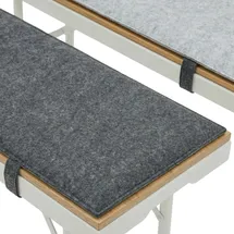 Dune Design Bierbankauflage 180 x 28 x 1 cm grau 2 St.