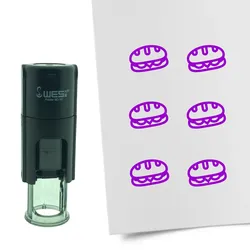 CombiCraft Selbstfärbender Stempel 'Brötchen' in der Farbe Lila, Ø10mm