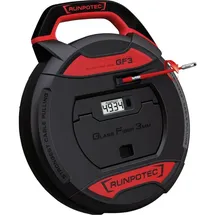 Runpotec GF3 Kabeleinziehgerät inkl. digitalem Meterzähler, - Glasfaserstab 3 mm 30 m