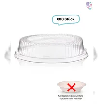 Blanc HYGIENIC Deckel 600 Stück für Bagasse Salatboxen Salatschalen G3, recycelbar, umweltfreundlich