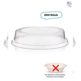 Blanc HYGIENIC Deckel 600 Stück für Bagasse Salatboxen Salatschalen G3, recycelbar, umweltfreundlich