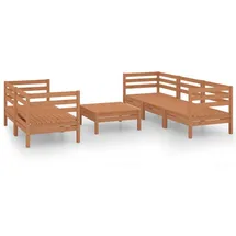 vidaXL 6-tlg. Garten-Lounge-Set Honigbraun Massivholz Kiefer