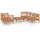 vidaXL 6-tlg. Garten-Lounge-Set Honigbraun Massivholz Kiefer
