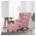 vidaXL Schaukelsessel mit Hocker Samt 70 x 90 x 80 cm Rosa