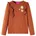 vidaXL Kinder-Langarmshirt mit Blumen-AufdruckPullover Sweatshirt T-Shirt Cognac 116 - 116