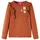 vidaXL Kinder-Langarmshirt mit Blumen-AufdruckPullover Sweatshirt T-Shirt Cognac 116 - 116