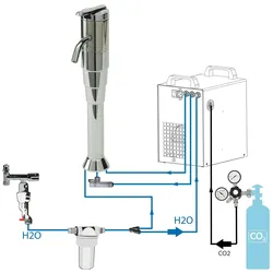 BieTal® Tafelwassergerät BT-25U Sprudelwasser Zapfstelle G68 & Filteranlage SET