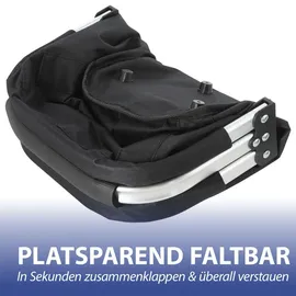 Cepewa Einkaufskorb faltbar 42 x 40 x 28 cm schwarz