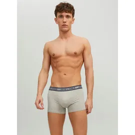 JACK & JONES Oliver Boxershorts 5 Einheiten Dark Grey Melange / Detail Sea Moss / Port Royal / Navy Blazer / Light Grey Melange M