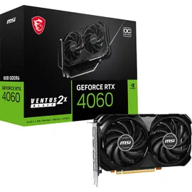 MSI GeForce RTX 4060 Ventus 2X Black 8G OC 8 GB GDDR6 V516-004R