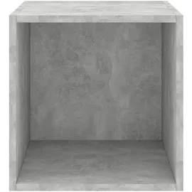 vidaXL Wandschrank Betongrau 37x37x37 cm Holzwerkstoff