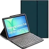 YHFZR Tastatur Hülle for Samsung Galaxy Tab S10 FE+ 13,1 Zoll, (QWERTY Layout), Ultradünn Flip Entfernbar Drahtloser Keyboardständer Ledertasche für Samsung Galaxy Tab S10 FE+/FE Plus 13,1 Zoll, Grün