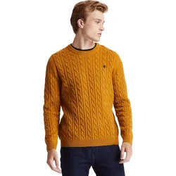 Timberland Mens Cable Crew Neck Sweater wheat boot 3XL