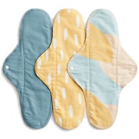 Vimse Waschbare Damenbinden Blue Sprinkle 3er Pack Sanitary Pads (Night)