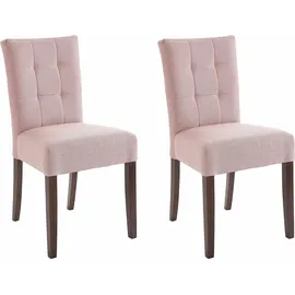 Home Affaire 4-Fußstuhl »Talia«, (Set), 2 St., Webstoff, rosa