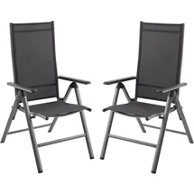 Garden Pleasure MARLA Gartenstuhl 58 x 67 x 109 cm schwarz 2 St.