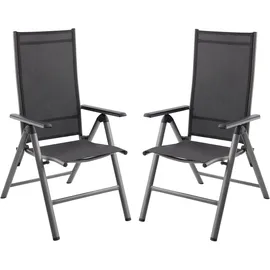 Garden Pleasure MARLA Gartenstuhl 58 x 67 x 109 cm schwarz 2 St.