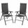 Garden Pleasure MARLA Gartenstuhl 58 x 67 x 109 cm schwarz 2 St.