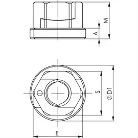 AMF TWINNUT-Mutter Nr.6333SB Gr.M20 m.Bund