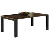 endo-moebel Couchtisch Garold 80 cm / 120cm Metallgestell Wohnzimmertisch, hochwertiger Tisch, leicht aufzubauen braun 120 cm x 55 cm x 80 cm