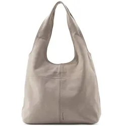 FredsBruder Best to Come Schultertasche Leder 35 cm  grau
