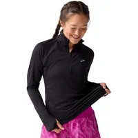 Brooks Damen Dash 1/2 Zip 3.0, Black, L