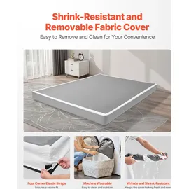 Vevor Boxspring Queensize mit Stoffbezug, Boxspringfeder Boxfeder 2010x1510x102mm