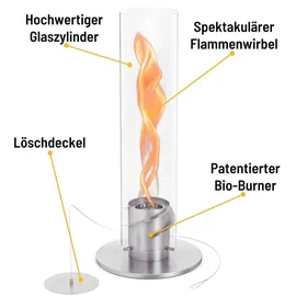 höfats SPIN 1500 Tischfeuer silber