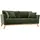 miliboo Skandinavisches Sofa Stoff 3-Sitzer Khaki