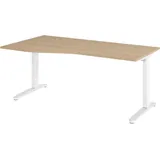 bümö Schreibtisch Eiche Weiß / Braun