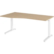bümö Schreibtisch Eiche Weiß / Braun