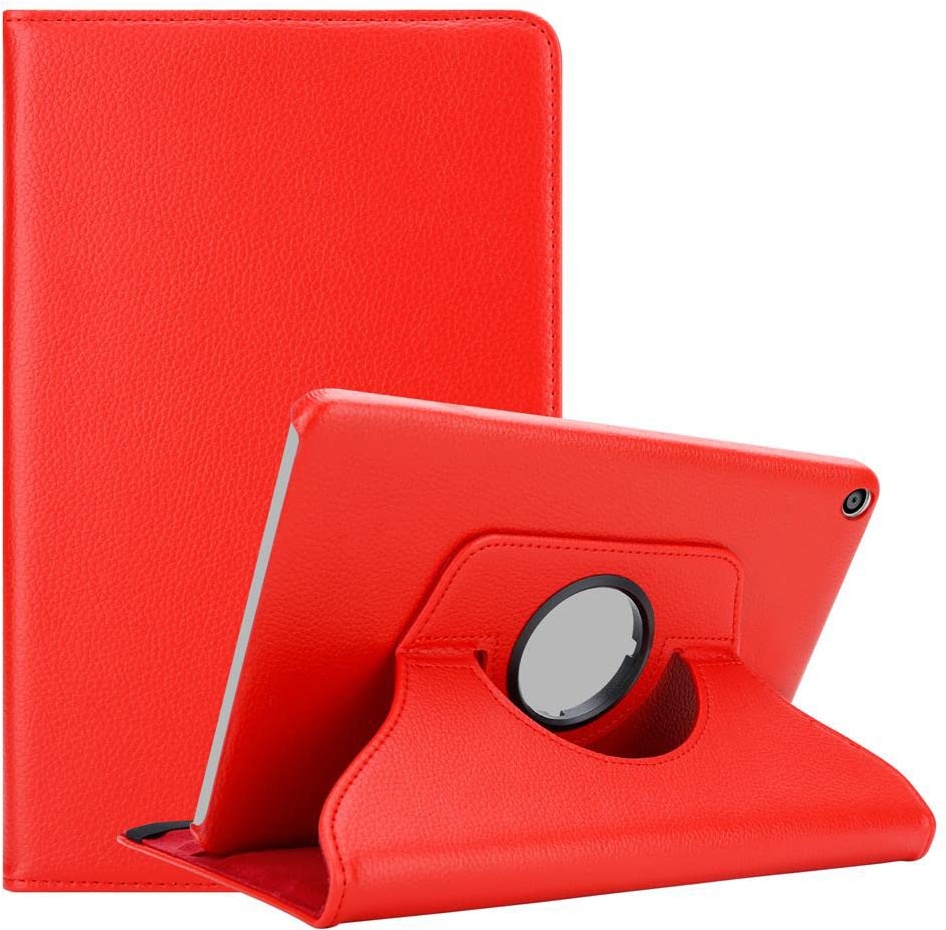Cadorabo Hülle kompatibel mit Huawei MediaPad T3 8 (8.0 Zoll) Tablethülle ohne Auto Wake Up aus Kunst Leder Flip Klappbare Stoßfeste Cover Hülle für Huawei MediaPad T3 8 (8.0 Zoll) Tasche in Rot