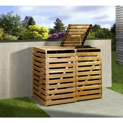 Mülltonnenbox »Mülltonnenbox 2«, aus Holz, 148x122x92cm (BxHxT), 480 Liter - braun