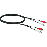 Schwaiger 2x2 Cinchstecker schwarz