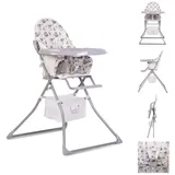 Moni Kombihochstuhl Kinderhochstuhl Scaut, 5-Punkt-Sicherheitsgurt, Zubehörkorb, klappbar grau