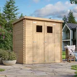 TIMBELA Gartenhaus M311+M311G 2,04 x 1,42 m Natur