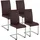 Tectake tectake® Schwingstühle Kunstleder 4er Setcappuccino