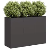 vidaXL Pflanzkübel Schwarz 120x40x80 cm Kaltgewalzter Stahl
