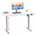 VCM my office Lona elektrisch höhenverstellbarer Schreibtisch weiß rechteckig, T-Fuß-Gestell silber 140,0 x 50,0 cm