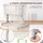 Costway 3 in 1 Beistellbett & Babywiege & Reisebett, 5-stufig Höhenverstellbares Babybett, 10° Neigung, Kinderbett inkl. Matratze, Tragetasche, S... - Beige