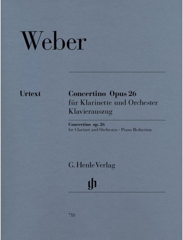 Concertino Op.26 Für Klarinette Und Orchester, Klavierauszug - Carl Maria von Weber - Concertino op. 26 für Klarinette und Orchester, Kartoniert (TB)
