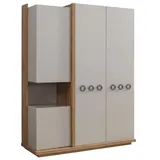 aea Brauner Garderobenschrank 58 x 194 x 149 cm braun