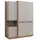aea Brauner Garderobenschrank 58 x 194 x 149 cm braun